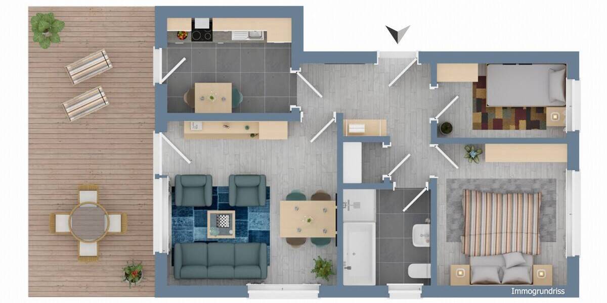 Etagenwohnung Aurich Innenstadt - 3 Zimmer, 67 m&sup2;, 125.000&euro; | Angebot:26026206