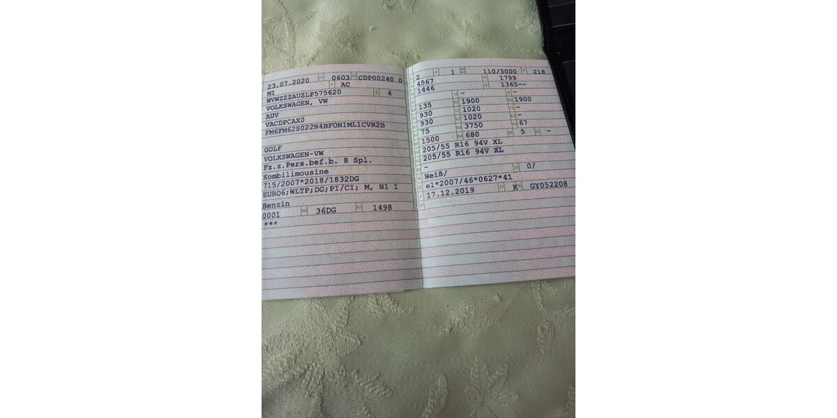 VW Golf 96.800 km 16.800 € Regen 94209