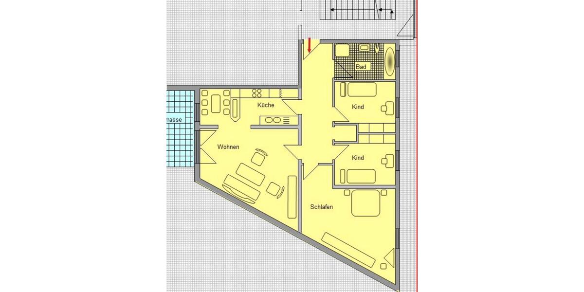 Etagenwohnung Hirschaid - 4 Zimmer, 94 m&sup2;, 299.000&euro; | Angebot:25963277