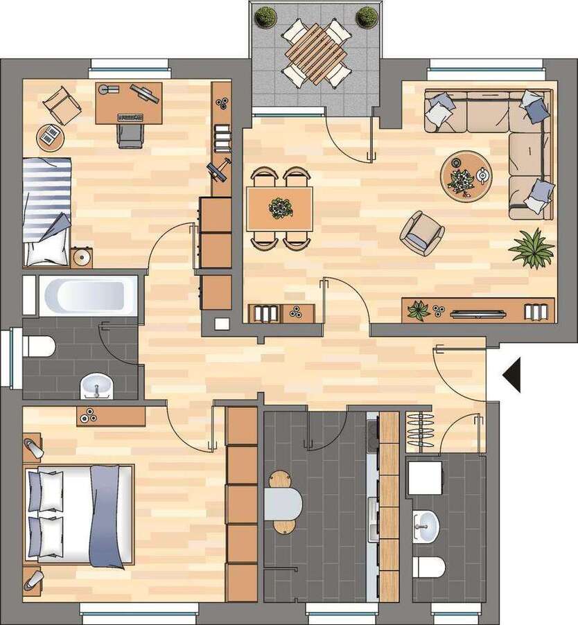 Wohnung zum Mieten in Wilhelmshaven 509 € 72.77 m²