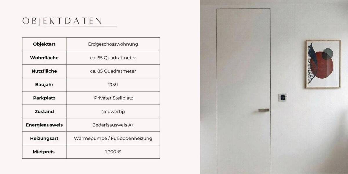 Etagenwohnung Landshut Berg - 2 Zimmer, 65 m&sup2;, 1.300&euro; | Angebot:26871138