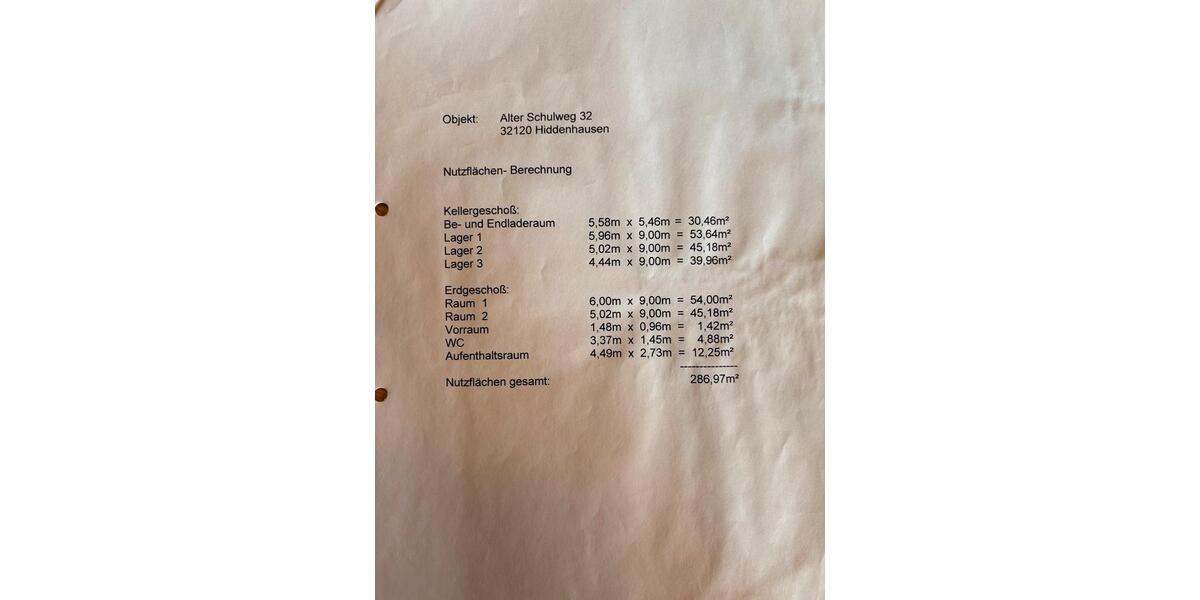 Gewerbeobjekt Hiddenhausen - 1.290&euro; | Angebot:25354879