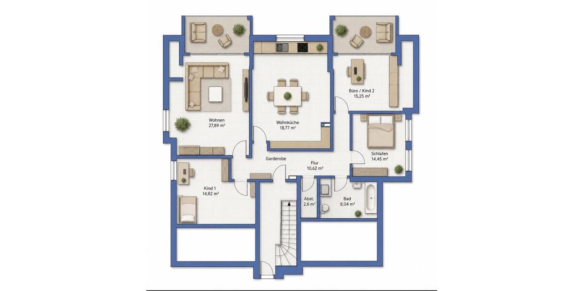 Dachgeschoßwohnung Bad Rappenau - 4 Zimmer, 125 m&sup2;, 1.300&euro; | Angebot:26416215