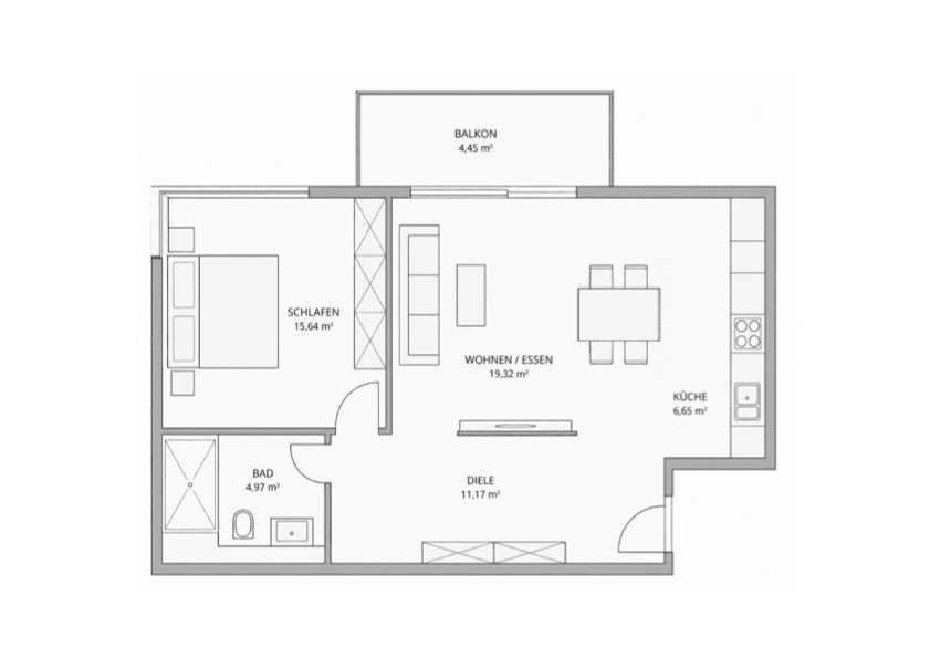 Aachen – Zwei Zimmer. Ein Balkon. Viel Wohngefühl. - Etagenwohnung Aachen / Eilendorf Eilendorf | Angebot:27330278