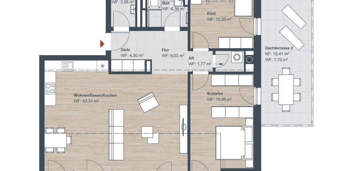 Etagenwohnung Röthenbach an der Pegnitz Röthenbach - 4 Zimmer, 110 m&sup2;, 639.340&euro; | Angebot:26435640