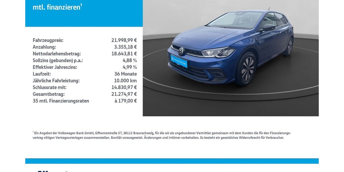 VW Polo 10.674 km 21.999 &euro; Leinefelde-Worbis/DE 37327