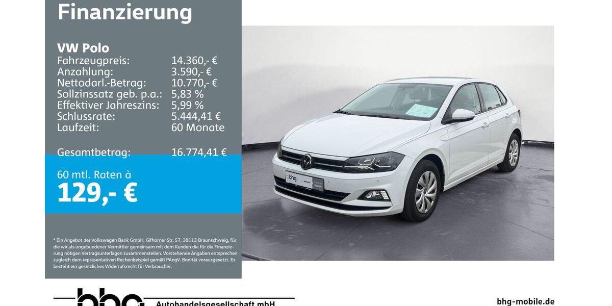 VW Polo 60.307 km 14.360 &euro; Mössingen 72116