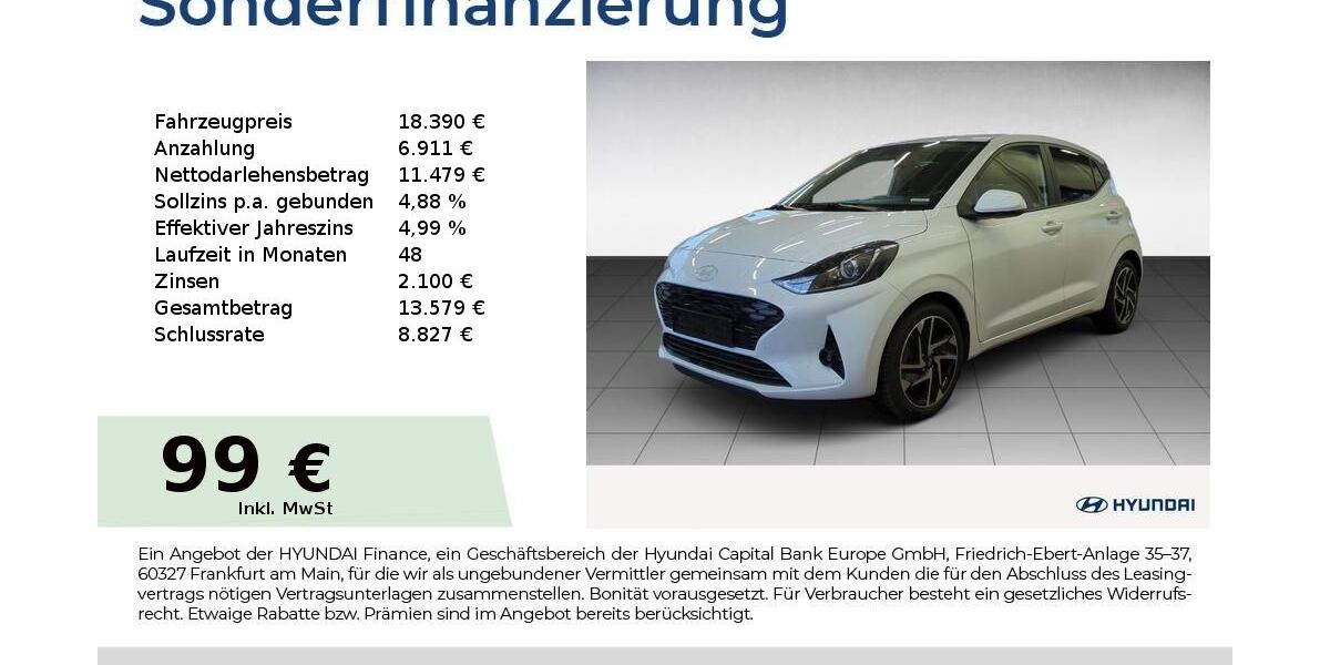 Hyundai i10 14.989 km 18.390 &euro; Fürth 90763