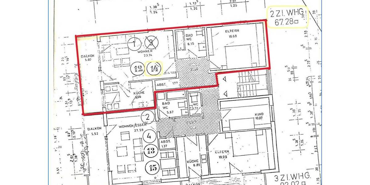Etagenwohnung Konstanz / Litzelstetten Litzelstetten - 2 Zimmer, 67 m&sup2;, 255.000&euro; | Angebot:26161857