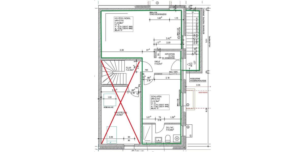 Etagenwohnung Walldorf - 2 Zimmer, 50 m&sup2;, 790&euro; | Angebot:24528299