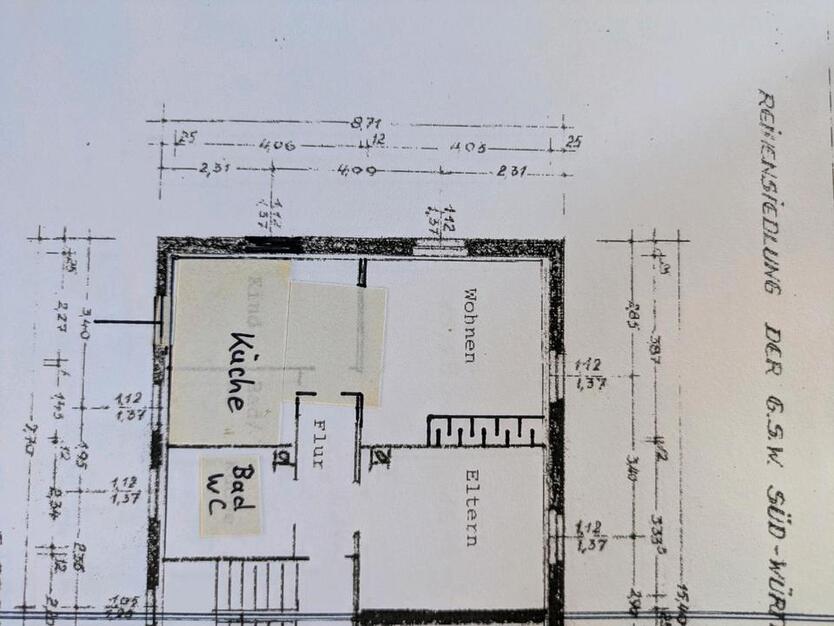 3 - Zimmer Wohnung mit Garage, Carport und Garten
