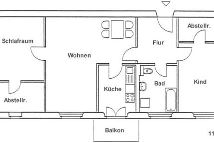Bad Freienwalde: 3-Raumwohnung mit Balkon und 2 Abstellräumen (206114) zimmer