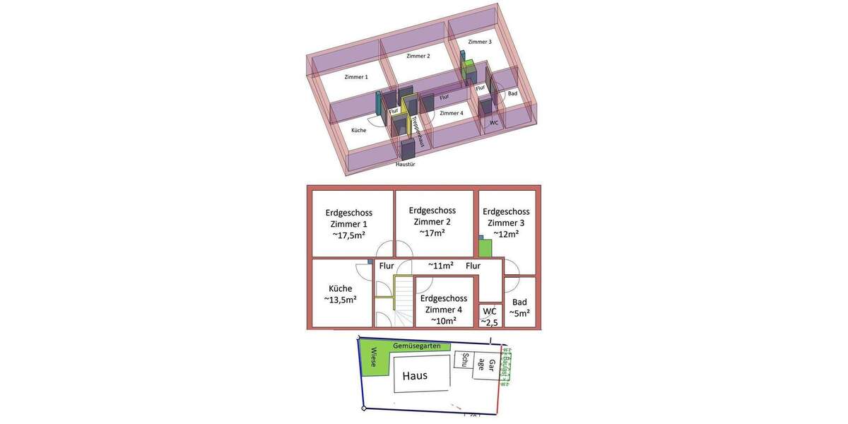 Familienhaus mit Gartennutzung 8 zimmer