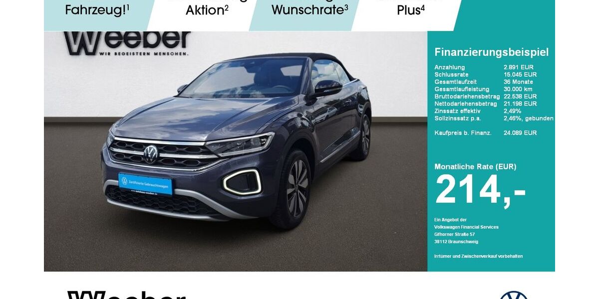 VW T-Roc 23.865 km 23.888 &euro; Calw 75365