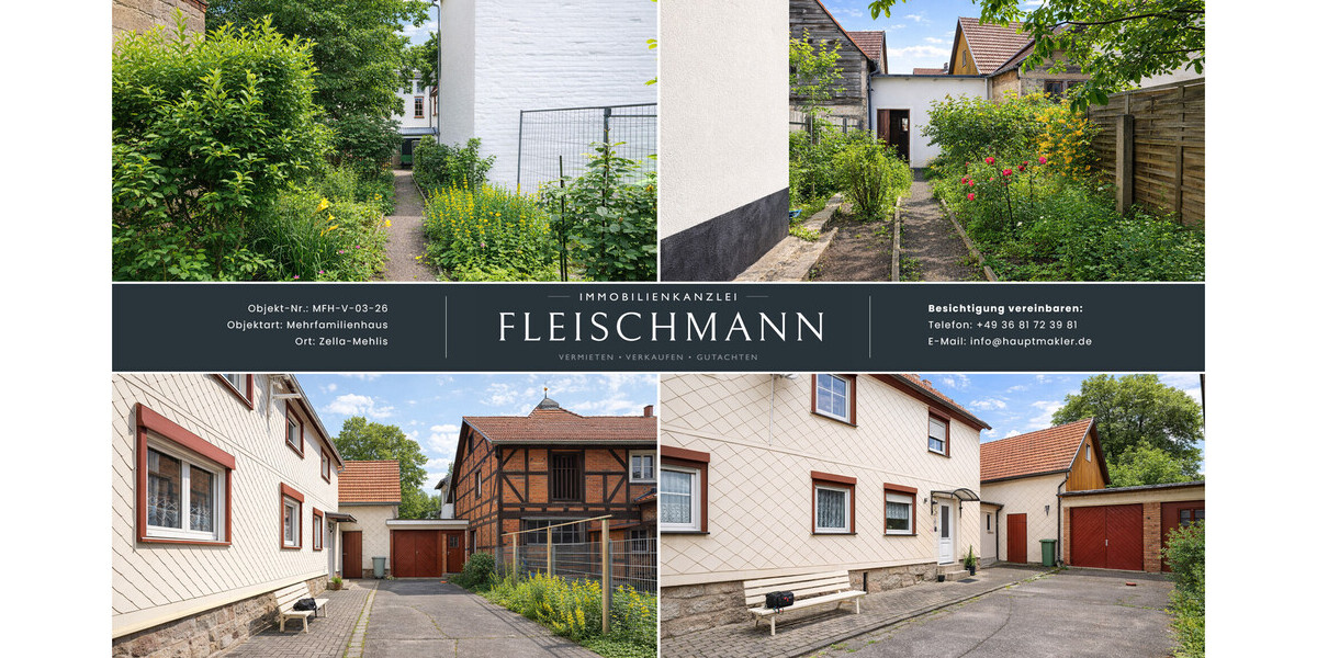 Historisches 2-Familienhaus mit Scheune und großem Entwicklungspotenzial - Einfamilienhaus Zella-Mehlis Mehlis | Angebot:26921734
