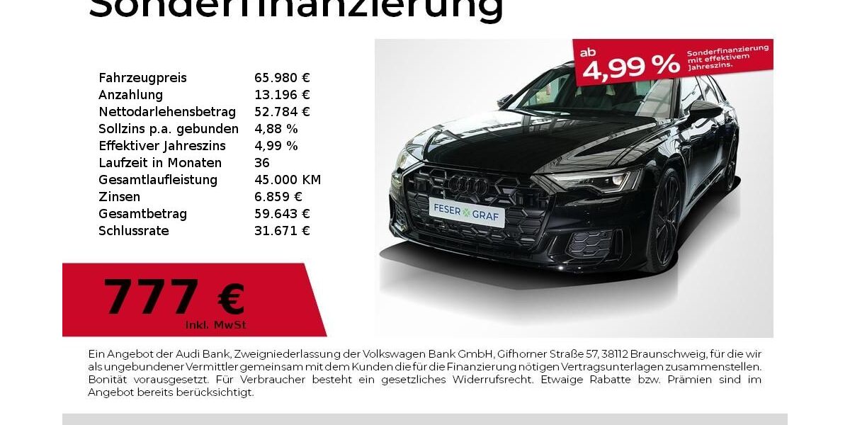 Audi A6 6.233 km 61.980 &euro; Fürth 90763
