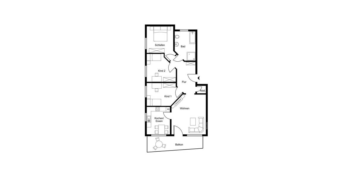 Etagenwohnung Attendorn - 4 Zimmer, 95 m&sup2;, 249.500&euro; | Angebot:25679906