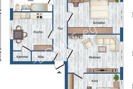 Wohnung Löcknitz - 3 Zimmer, 66 m&sup2;, 326&euro; | Angebot:12327147