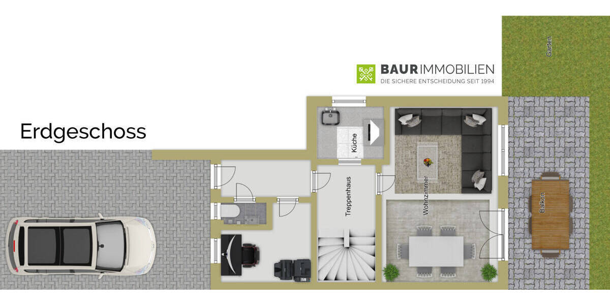 Doppelhaushälfte Bad Waldsee - 5 Zimmer, 95 m&sup2;, 298.000&euro; | Angebot:25693583