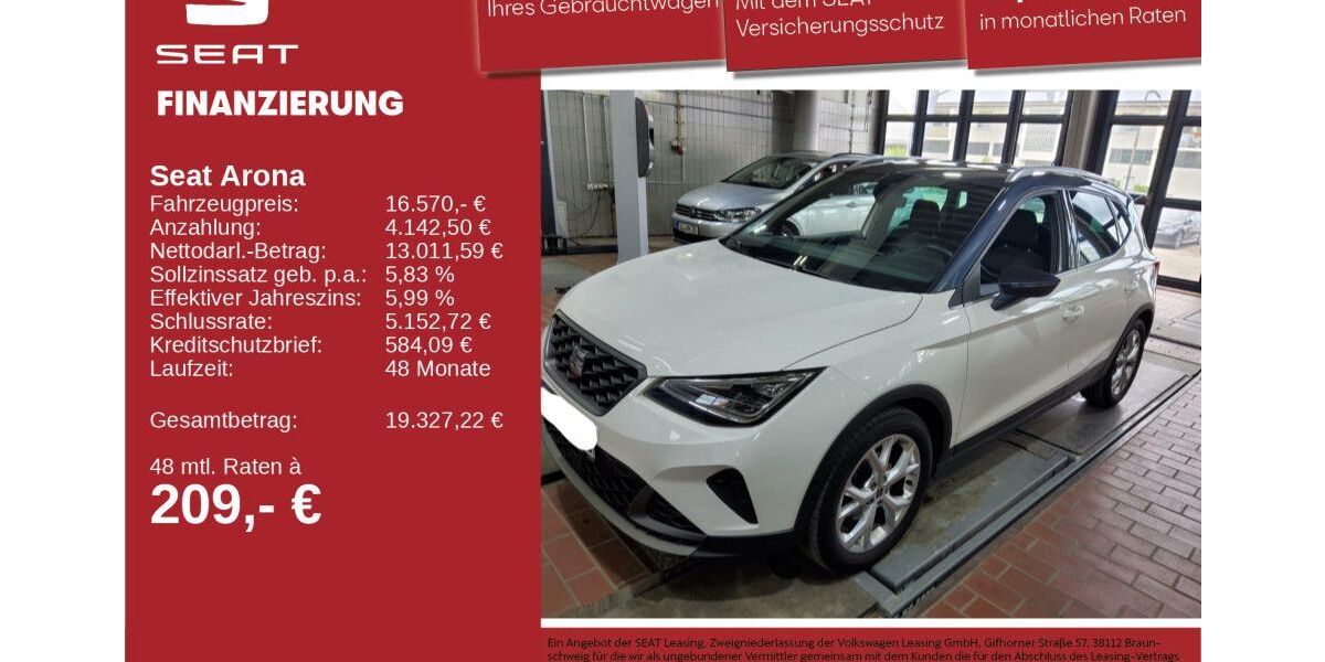 Seat Arona 48.777 km 16.570 &euro; Neu-Ulm 89231