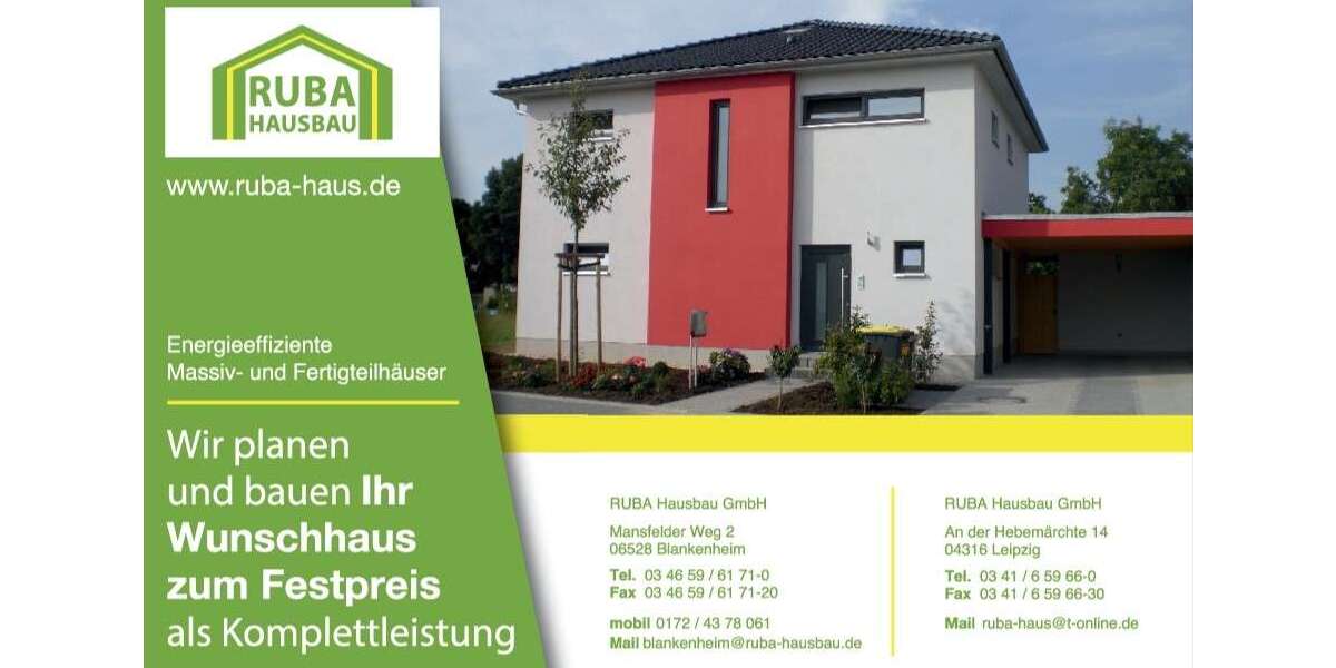 Einfamilienhaus Sangerhausen - 4 Zimmer, 109 m&sup2;, 354.900&euro; | Angebot:25998414