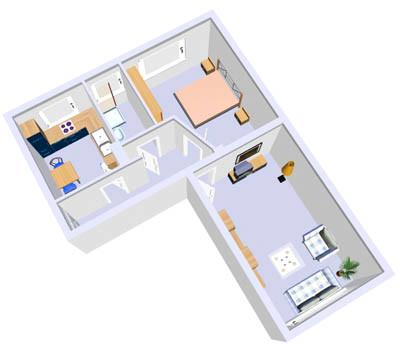 Etagenwohnung Melsdorf - 2 Zimmer, 55 m&sup2;, 575&euro; | Angebot:25881594