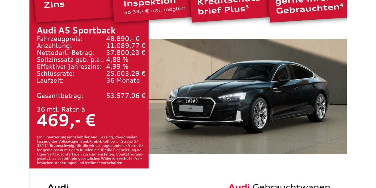 Audi A5 25.656 km 39.890 € Dresden 01067
