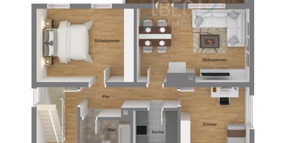 Ab 1.2. ruhige, sonnige 3,5 Zimmer EG Wohnung mit Garten in Aalen 3.5 zimmer