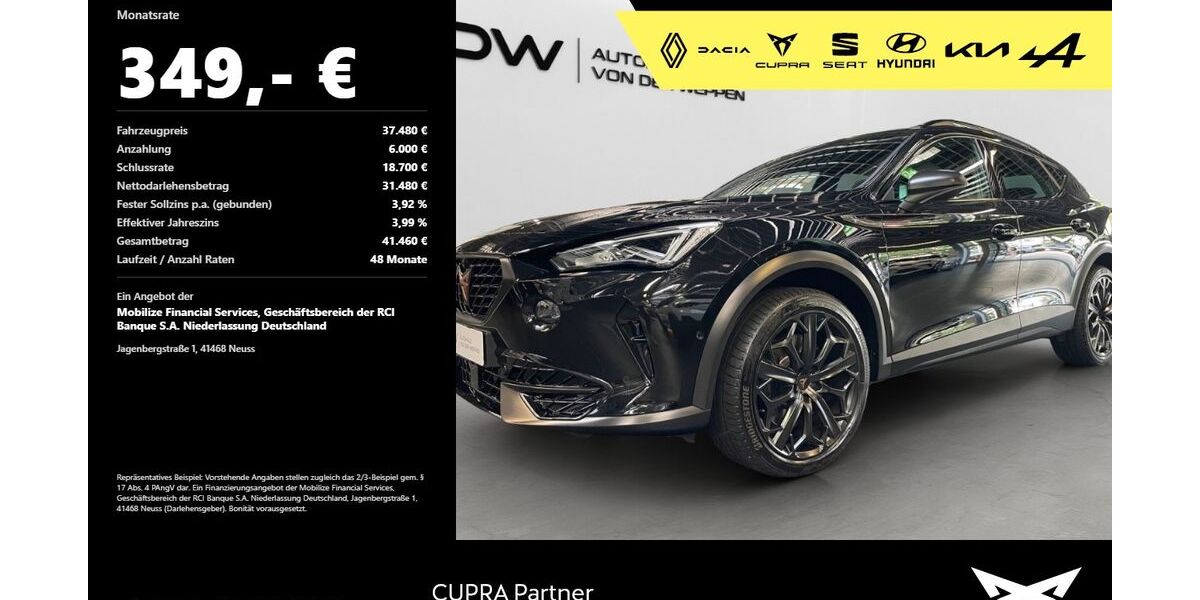 Cupra Formentor 20.100 km 37.480 &euro; Mosbach 74821