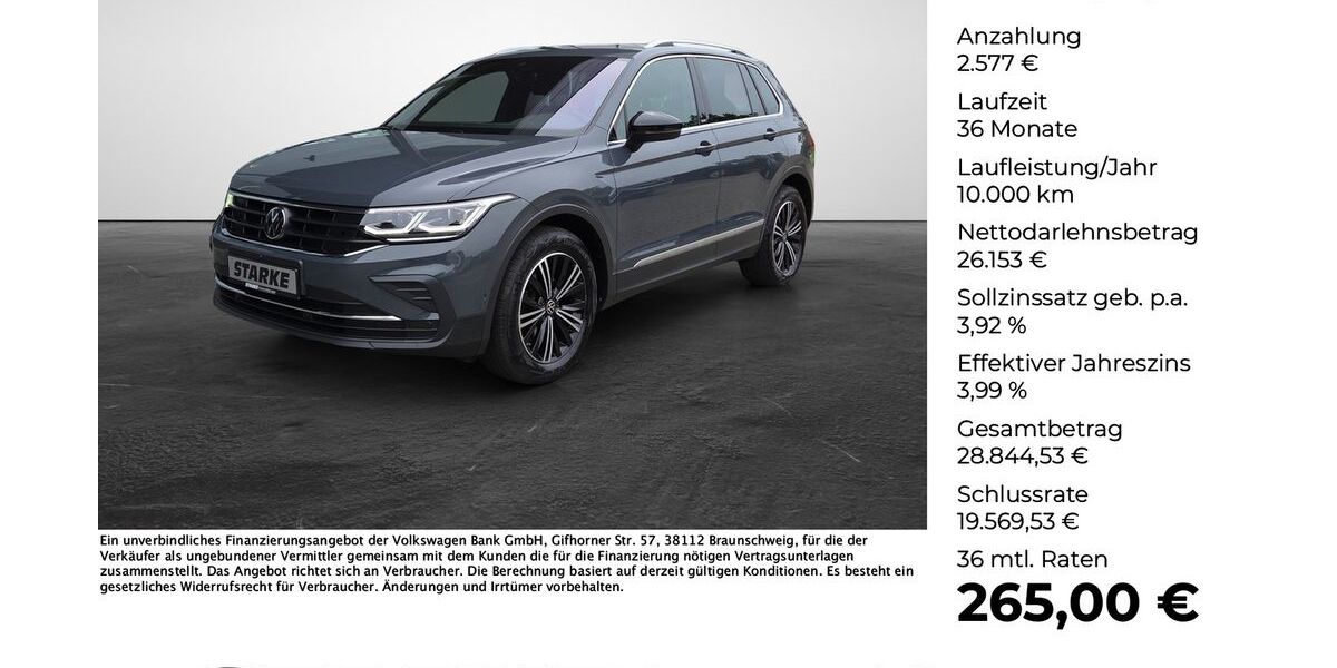 VW Tiguan 47.144 km 27.980 &euro; Lengerich 49525