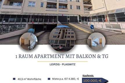 Wohnung Leipzig Altwest - 1 Zimmer, 40 m&sup2;, 100.000&euro; | Angebot:25570267