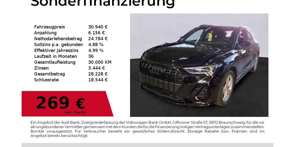 Audi Q3 36.559 km 30.940 &euro; Dessau-Roßlau 06844