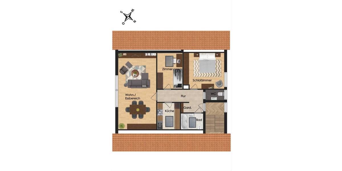 Etagenwohnung Reutlingen / Ohmenhausen Ohmenhausen - 3 Zimmer, 72 m&sup2;, 700&euro; | Angebot:26229658
