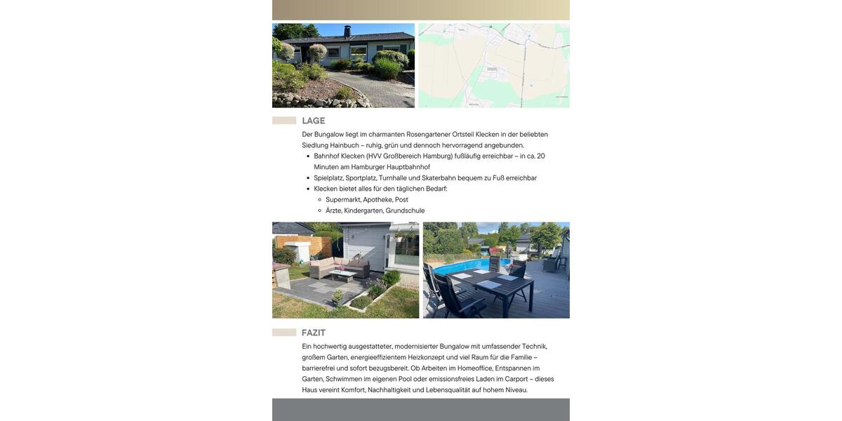 Bungalow Rosengarten - 5 Zimmer, 160 m&sup2;, 495.000&euro; | Angebot:25857496