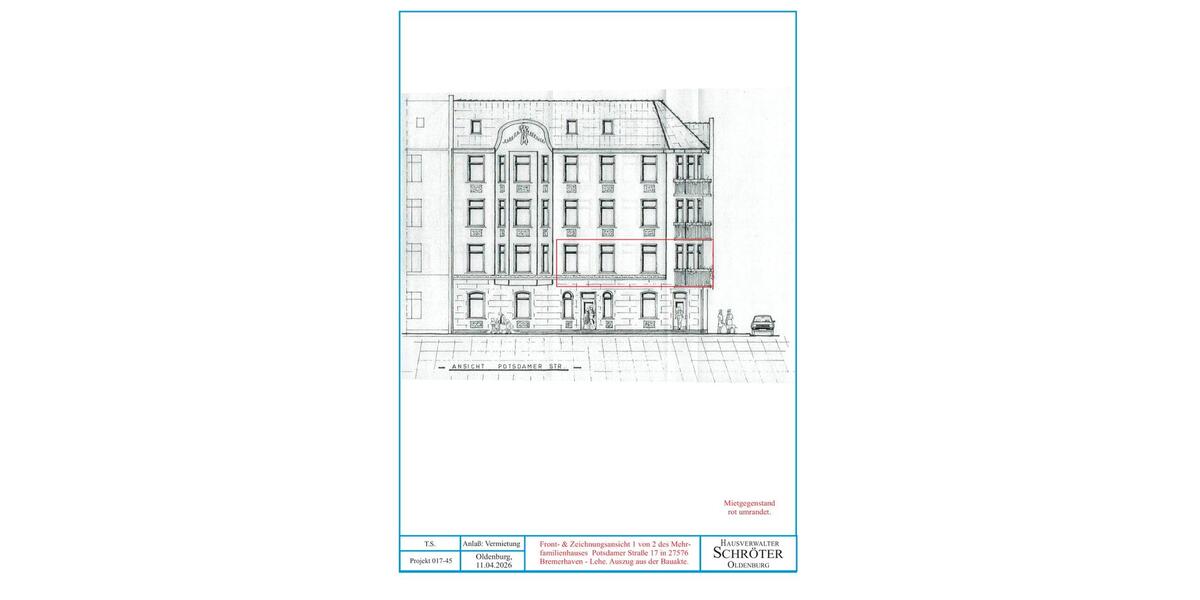 Etagenwohnung Bremerhaven - 5 Zimmer, 106 m&sup2;, 970&euro; | Angebot:26148722