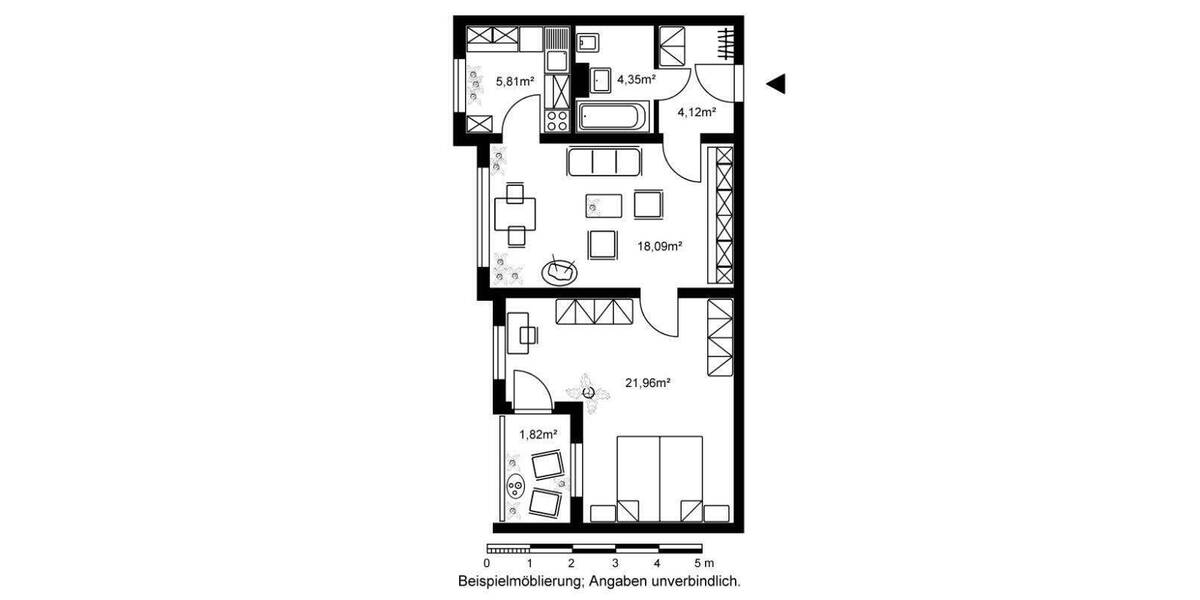 Etagenwohnung Wiesbaden Dotzheim - 2 Zimmer, 56 m&sup2;, 666&euro; | Angebot:25606817
