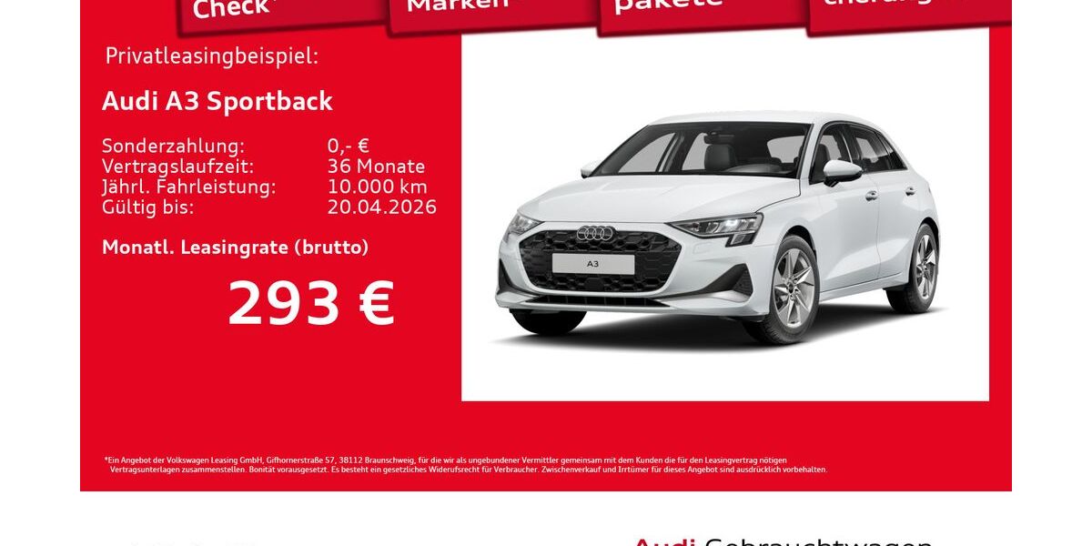 Audi A3 20.515 km 31.910 &euro; Hamburg 20537