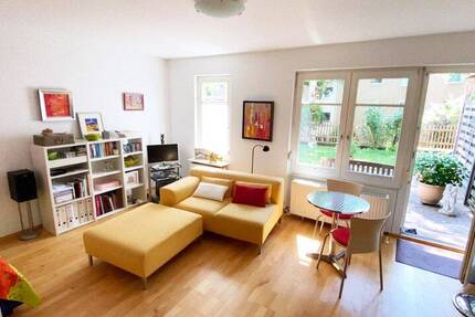 Luxuriöse ETW, S-West, Top Lage, WFL 49,16qm, Bj.88, 1 TG, 1 Kitchenette, üb. Terrasse, Garten, lux. Modern., Parkettböden, kurzf. Bezug 1 zimmer