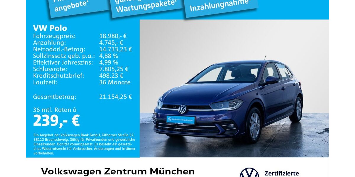 VW Polo 37.257 km 18.980 &euro; München 80687