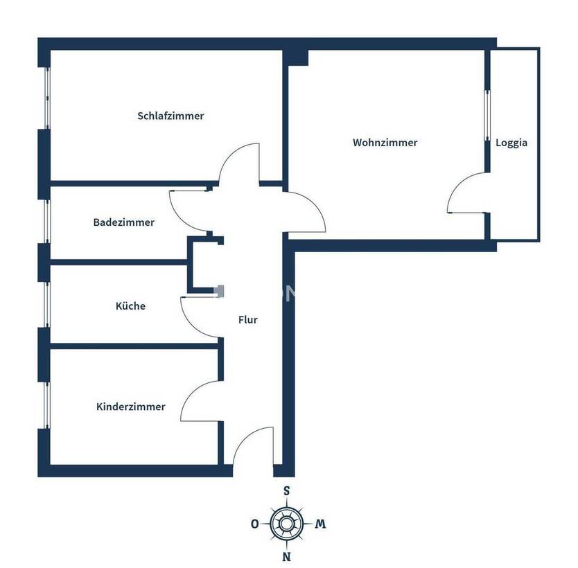 Bezugsfreie und gepflegte 3-Zimmer-Wohnung mit Loggia in ruhiger Lage