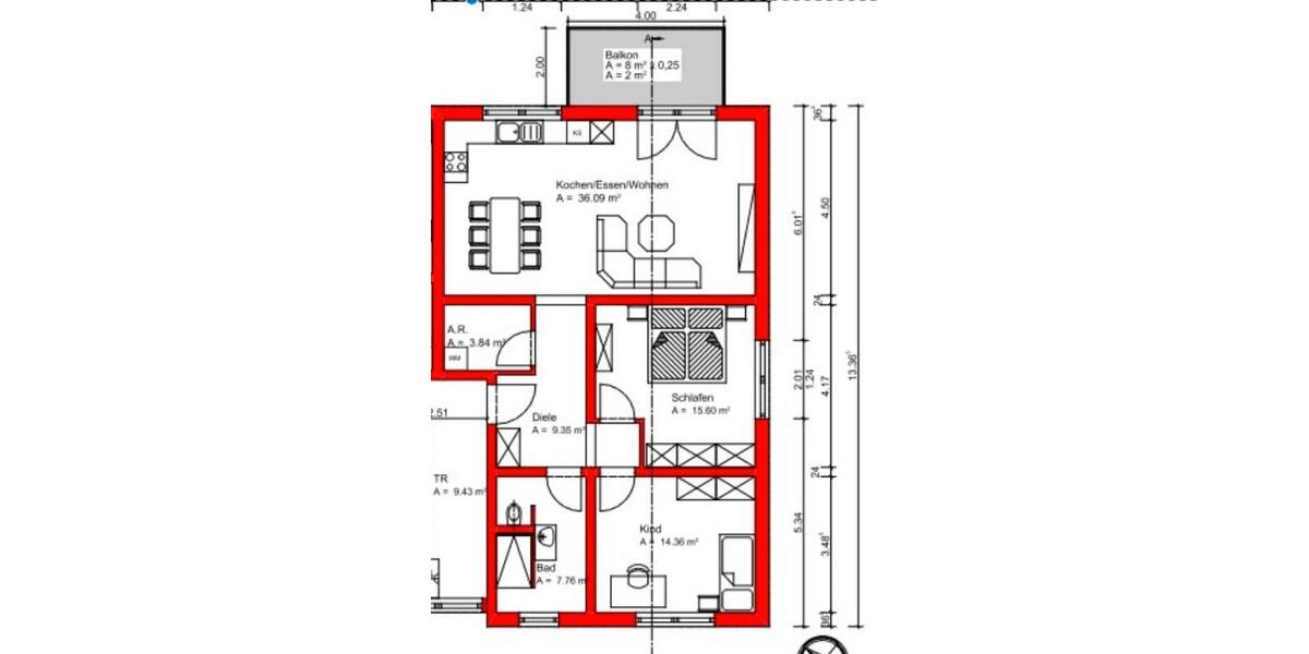 Etagenwohnung Wächtersbach - 3 Zimmer, 90 m&sup2;, 750&euro; | Angebot:25512395