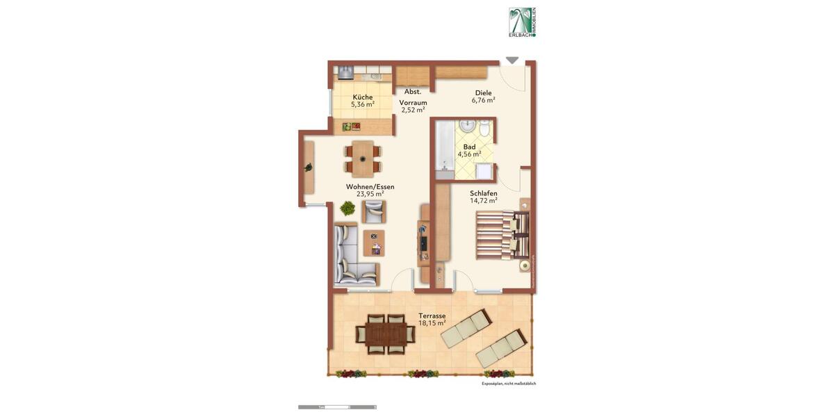 Erdgeschoßwohnung Altdorf - 2 Zimmer, 64 m&sup2;, 250.000&euro; | Angebot:27131806