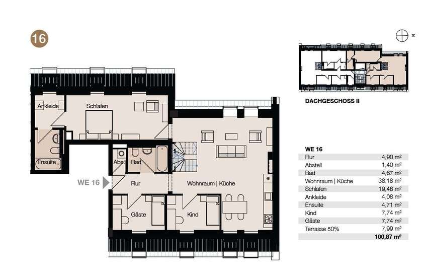 4-Raum Wohnung mit Dachterrasse- Bezugsfertig ab III. Quartal 2025 4 zimmer