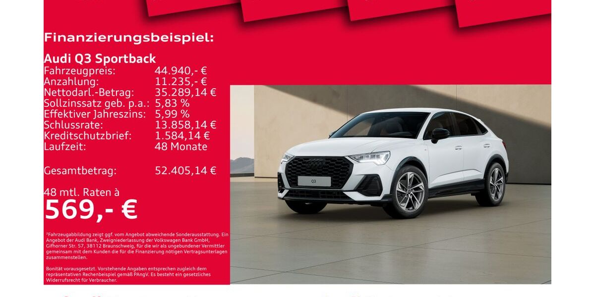 Audi Q3 3.929 km 44.940 € Hannover 30179