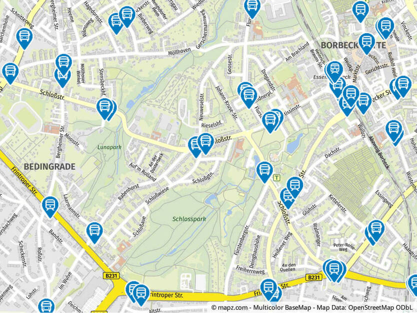 1-Zimmer-Dachgeschoßwohnung mit Einbauküche, 2 Balkone und Stellplatz in Essen-Borbeck