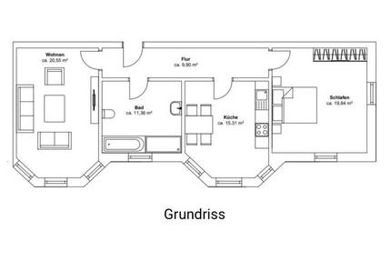 Wohnung Augsburg Hochzoll - 2 Zimmer, 77 m&sup2;, 1.080&euro; | Angebot:26662919