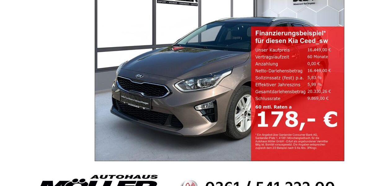 Kia ceed Sportswagon 73.446 km 16.449 € Erfurt 99087