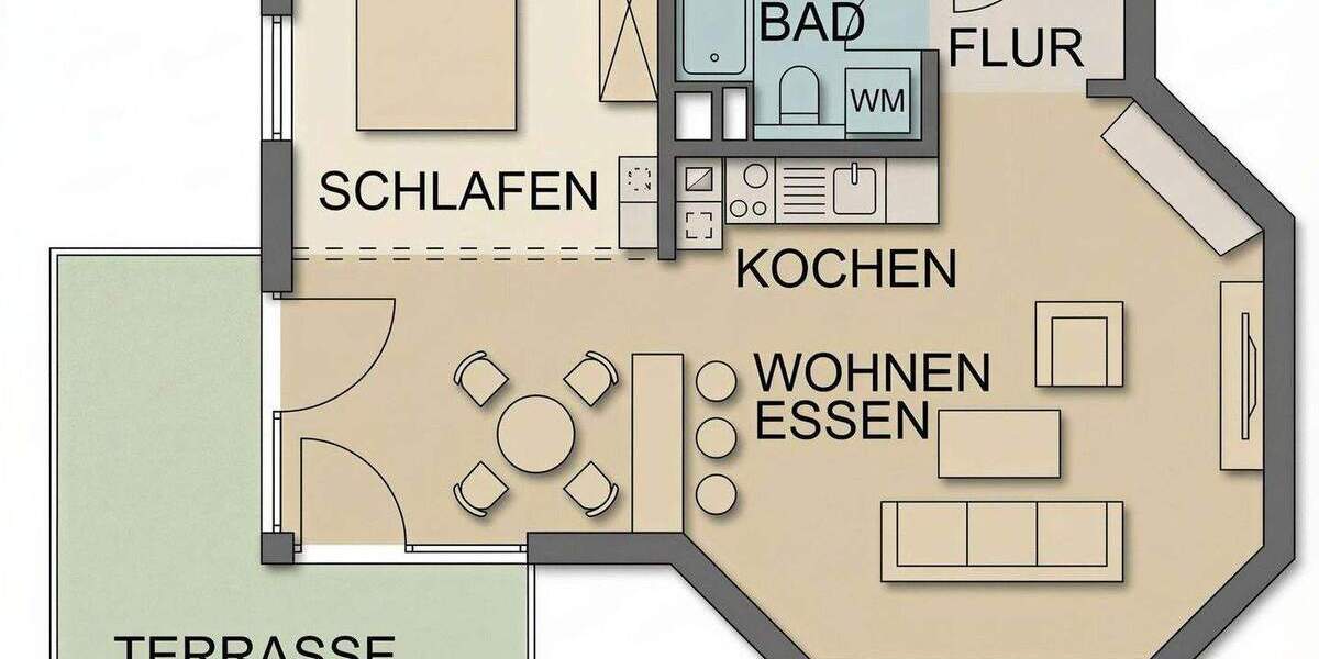 Etagenwohnung Bodman-Ludwigshafen Bodman - 1 Zimmer, 57 m&sup2;, 199.000&euro; | Angebot:25837607