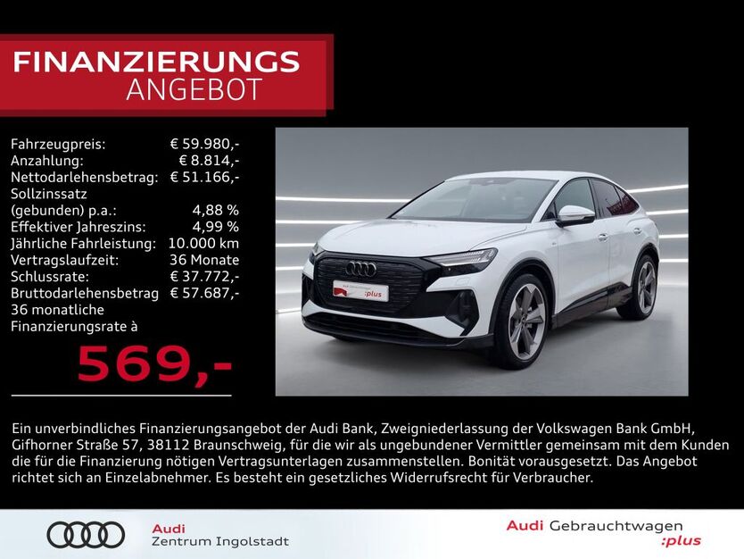 Audi Q4 e-tron 11.800 km 59.980 € Ingolstadt 85057