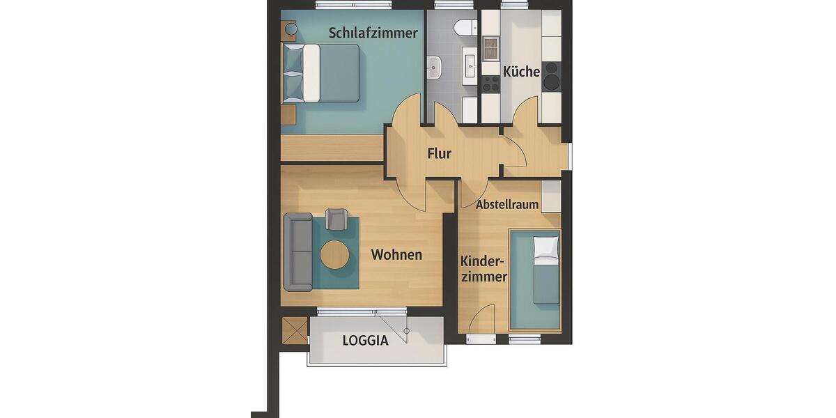 Etagenwohnung Rendsburg - 3 Zimmer, 76 m&sup2;, 820&euro; | Angebot:26393163